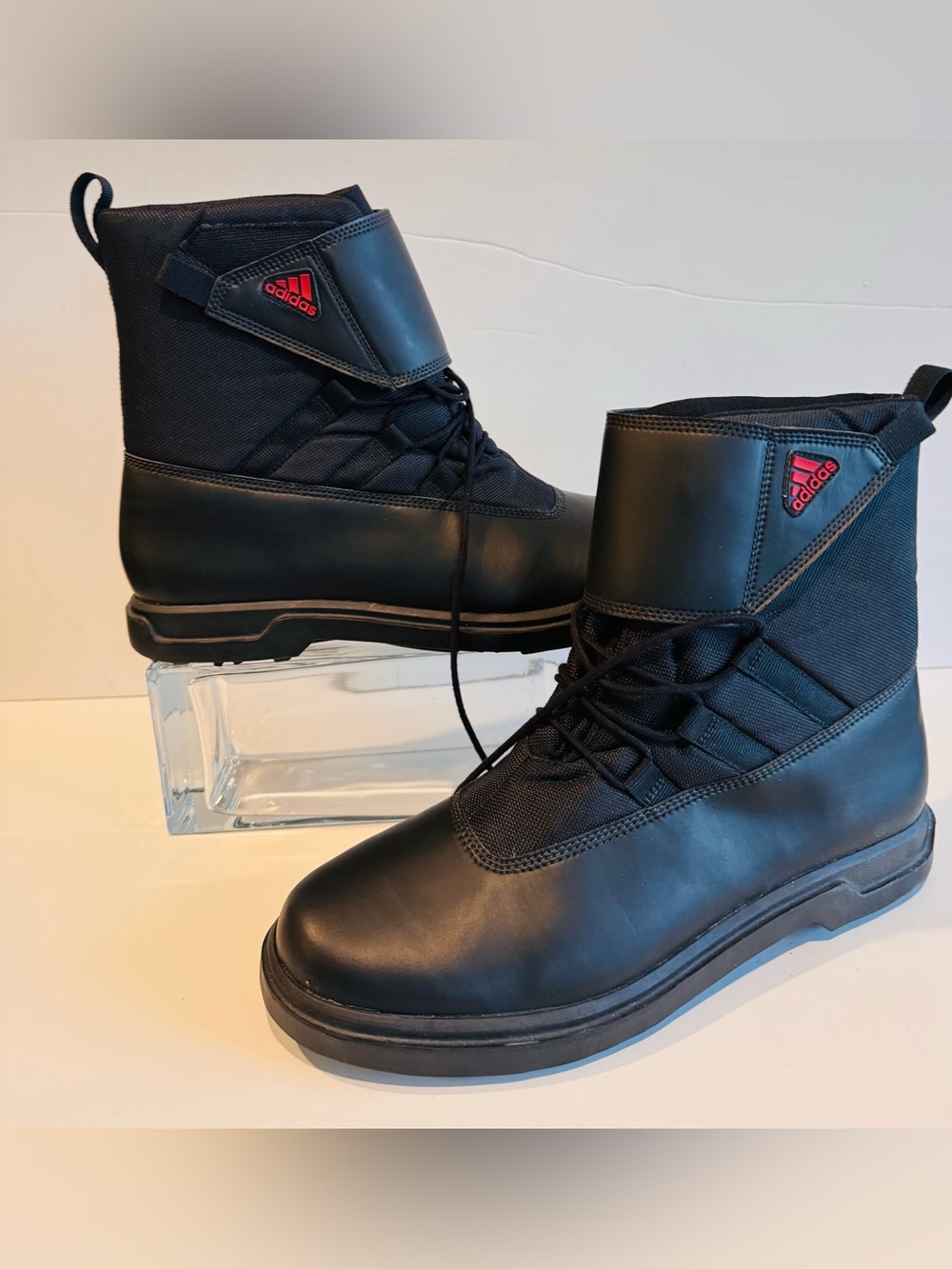 Adidas All Terrain Black Leather High Boots 
Y2K Mens SZ 13 NWOT Vintage
